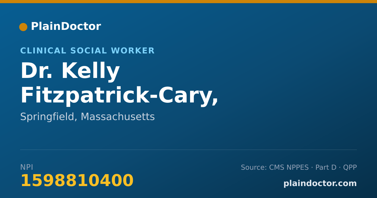 Shareable card for Kelly Fitzpatrick-Cary, LICSW - Clinical Social Worker, Springfield, MA