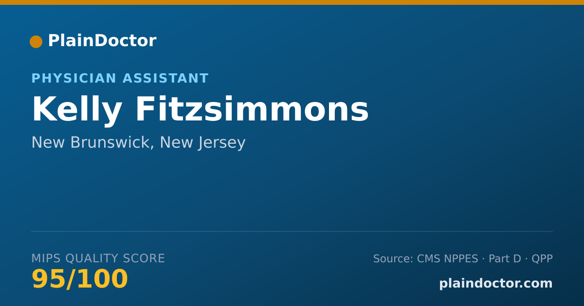 Shareable card for Kelly Fitzsimmons - Physician Assistant, New Brunswick, NJ
