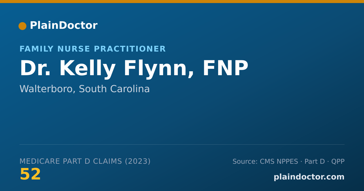 Shareable card for Kelly Flynn, FNP - Family Nurse Practitioner, Walterboro, SC