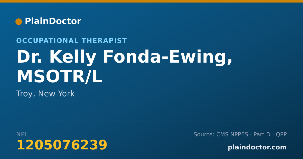 Shareable card for Kelly Fonda-Ewing, MSOTR/L - Occupational Therapist, Troy, NY
