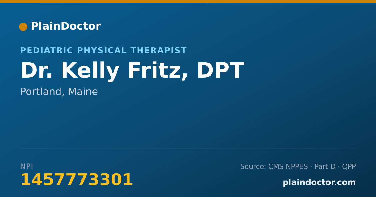 Shareable card for Kelly Fritz, DPT - Pediatric Physical Therapist, Portland, ME