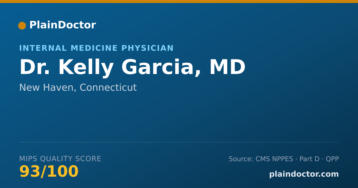 Shareable card for Kelly Garcia, MD - Internal Medicine Physician, New Haven, CT