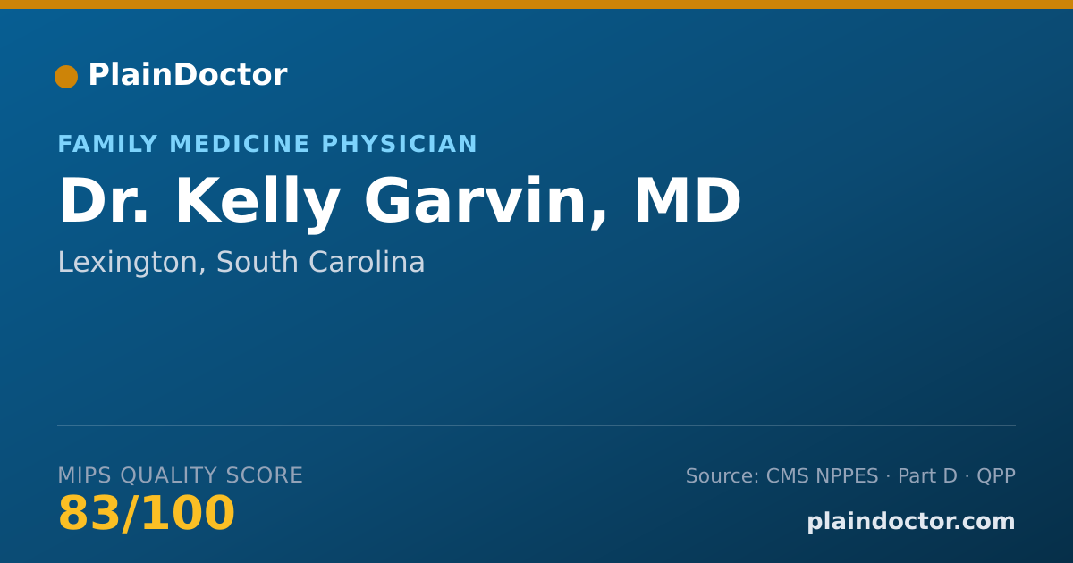 Shareable card for Kelly Garvin, MD - Family Medicine Physician, Lexington, SC