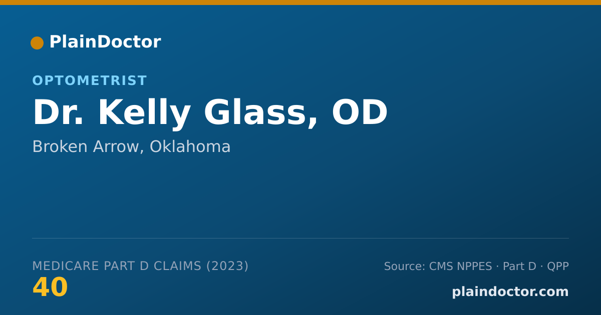 Shareable card for Kelly Glass, OD - Optometrist, Broken Arrow, OK