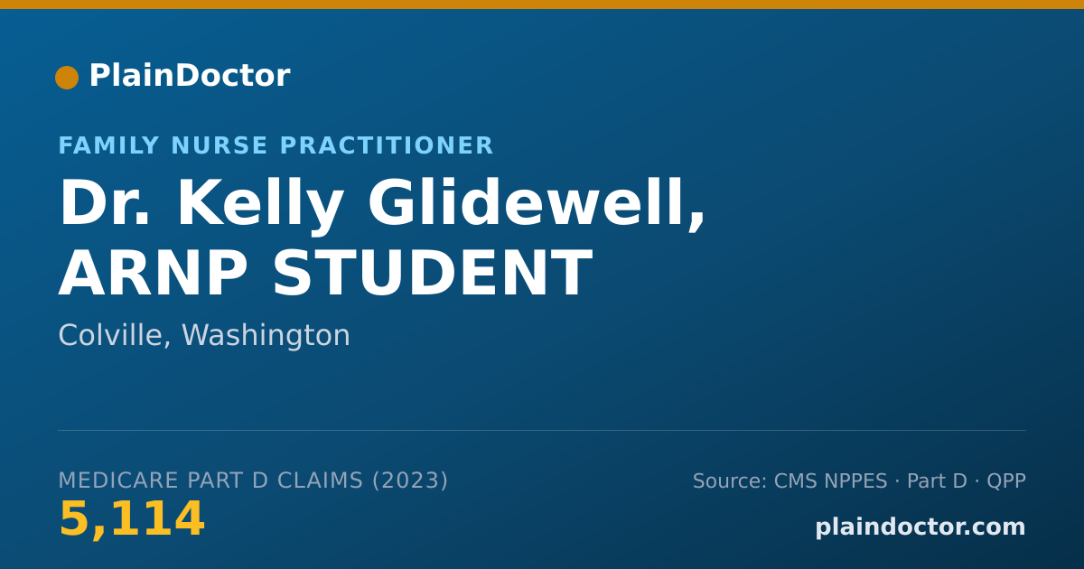 Shareable card for Kelly Glidewell, ARNP STUDENT - Family Nurse Practitioner, Colville, WA