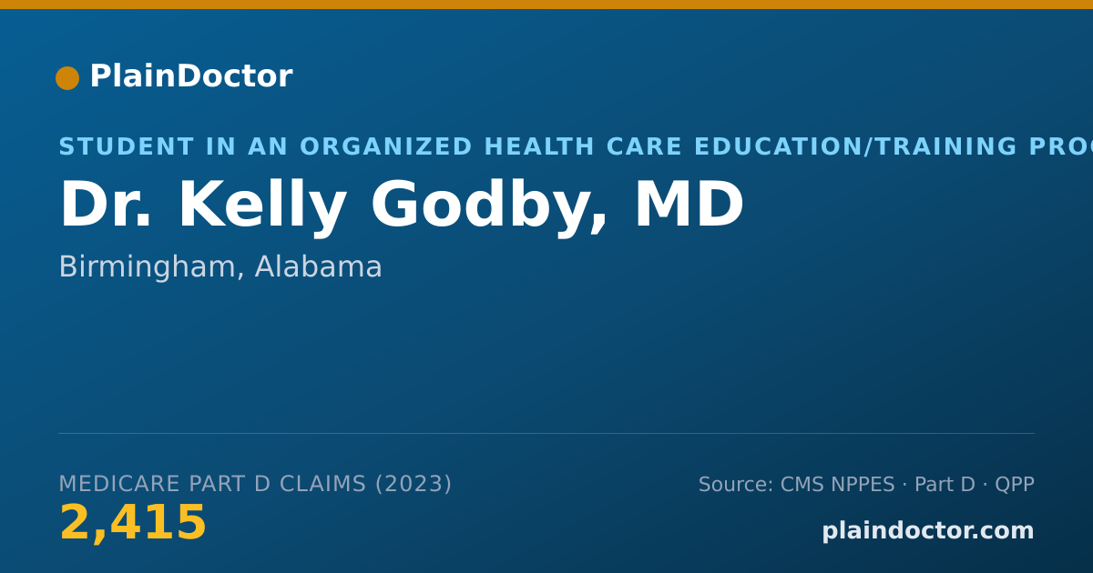Shareable card for Kelly Godby, MD - Student in an Organized Health Care Education/Training Program, Birmingham, AL