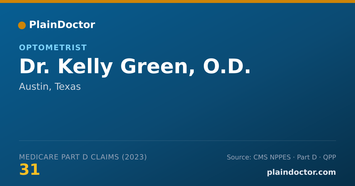 Shareable card for Kelly Green, O.D. - Optometrist, Austin, TX