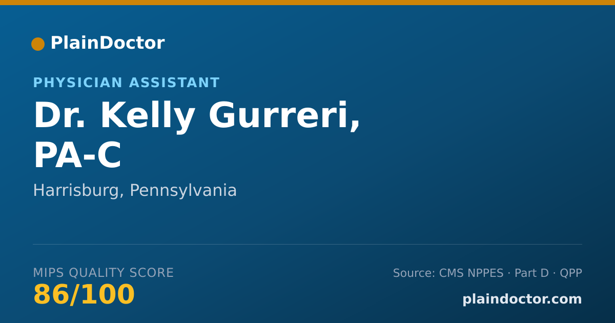 Shareable card for Kelly Gurreri, PA-C - Physician Assistant, Harrisburg, PA