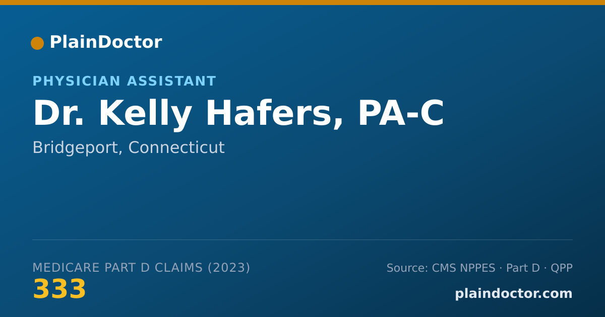 Shareable card for Kelly Hafers, PA-C - Physician Assistant, Bridgeport, CT