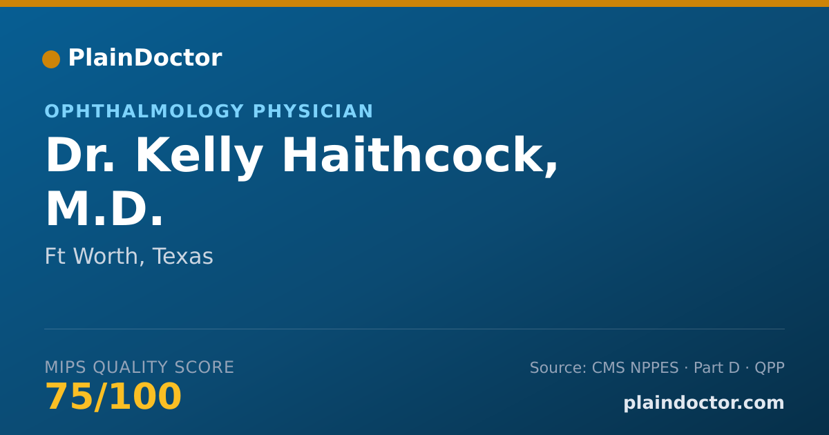 Shareable card for Kelly Haithcock, M.D. - Ophthalmology Physician, Ft Worth, TX