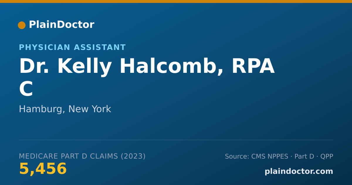 Shareable card for Kelly Halcomb, RPA C - Physician Assistant, Hamburg, NY