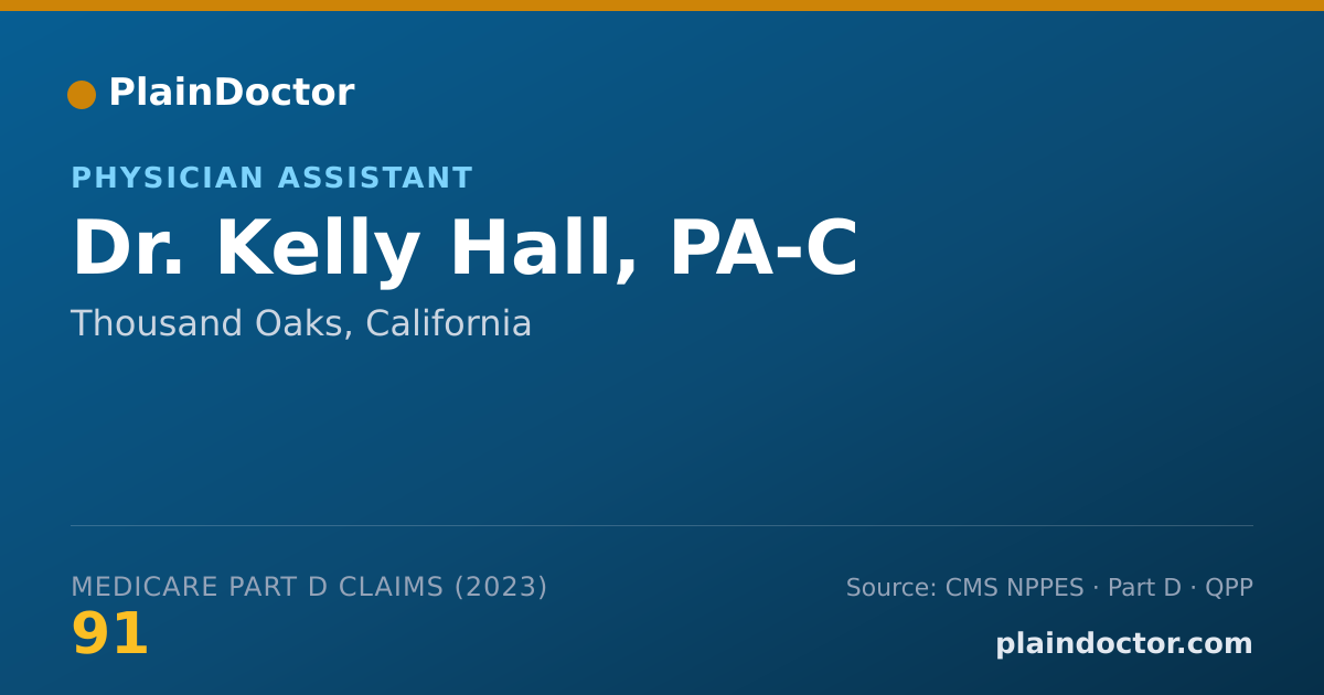 Shareable card for Kelly Hall, PA-C - Physician Assistant, Thousand Oaks, CA