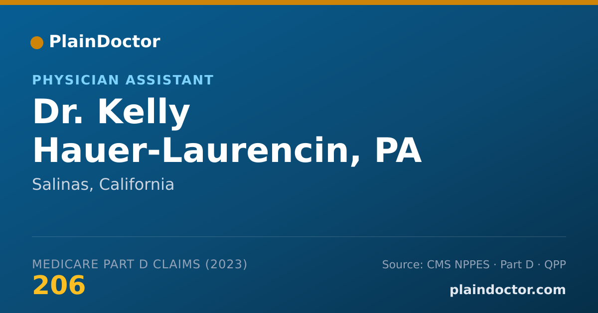 Shareable card for Kelly Hauer-Laurencin, PA - Physician Assistant, Salinas, CA
