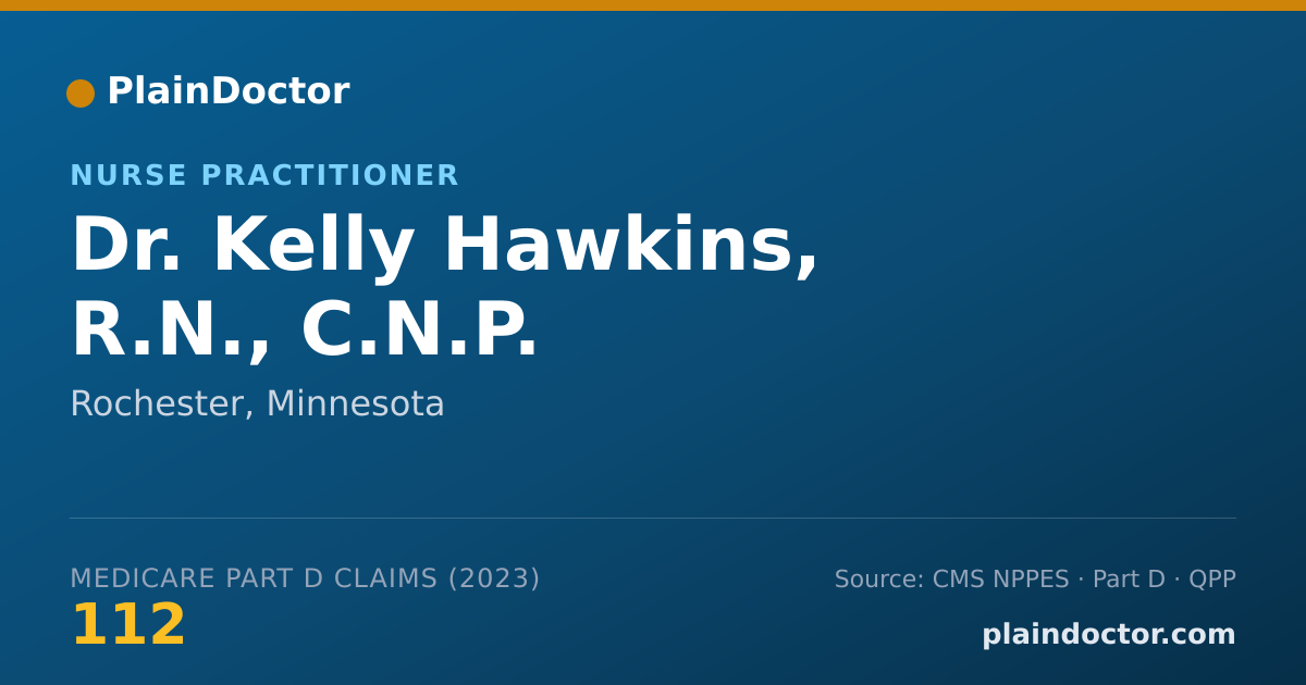 Shareable card for Kelly Hawkins, R.N., C.N.P. - Nurse Practitioner, Rochester, MN