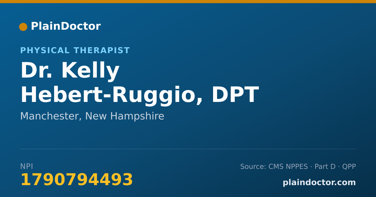 Shareable card for Kelly Hebert-Ruggio, DPT - Physical Therapist, Manchester, NH