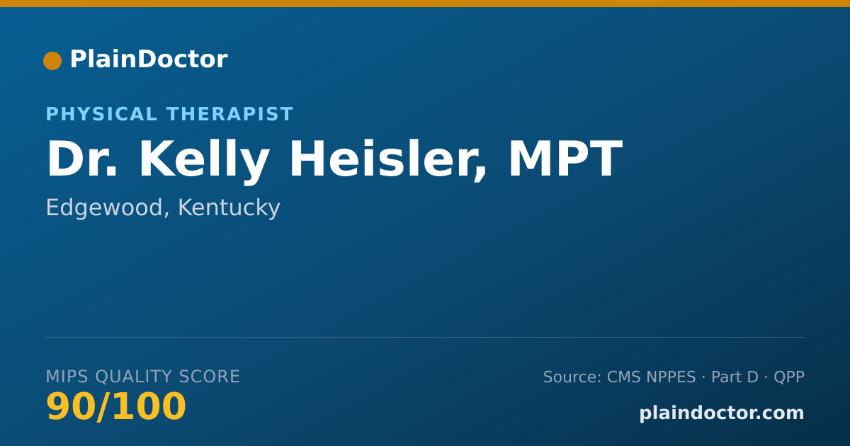 Shareable card for Kelly Heisler, MPT - Physical Therapist, Edgewood, KY