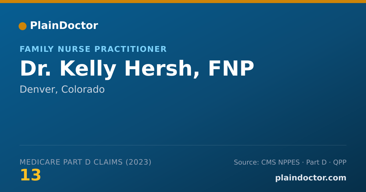 Shareable card for Kelly Hersh, FNP - Family Nurse Practitioner, Denver, CO