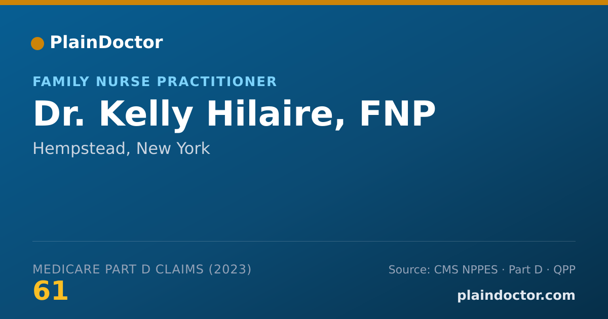 Shareable card for Kelly Hilaire, FNP - Family Nurse Practitioner, Hempstead, NY