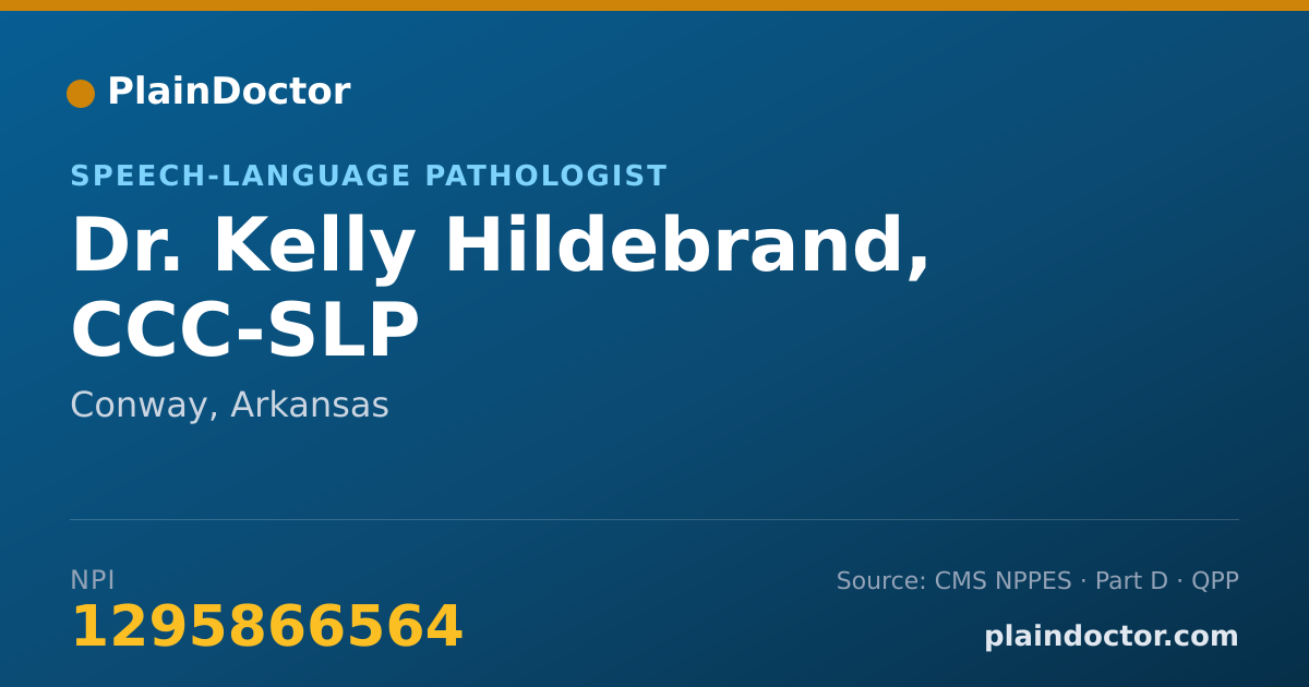 Shareable card for Kelly Hildebrand, CCC-SLP - Speech-Language Pathologist, Conway, AR