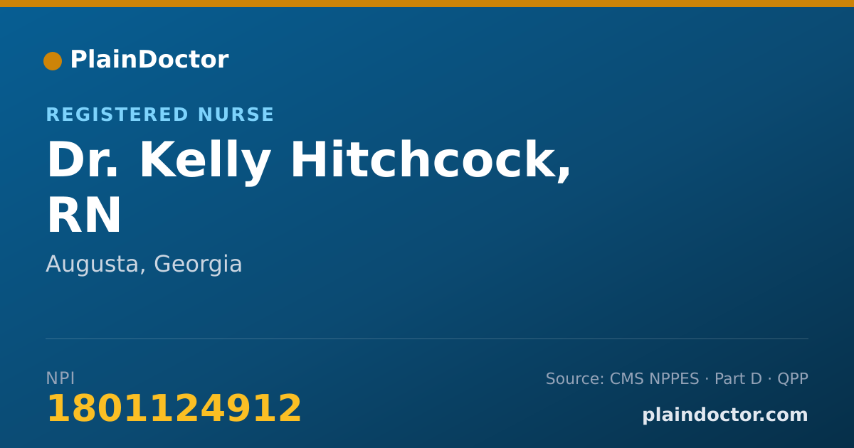 Shareable card for Kelly Hitchcock, RN - Registered Nurse, Augusta, GA