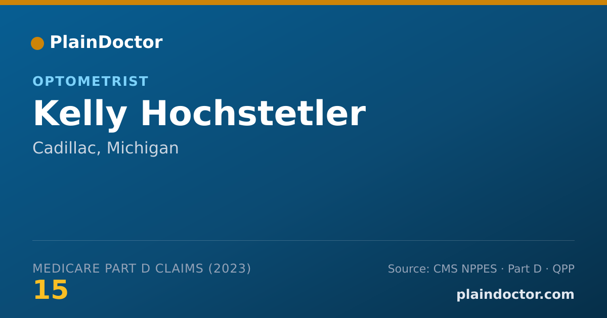 Shareable card for Kelly Hochstetler - Optometrist, Cadillac, MI