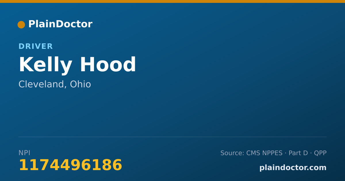 Shareable card for Kelly Hood - Driver, Cleveland, OH