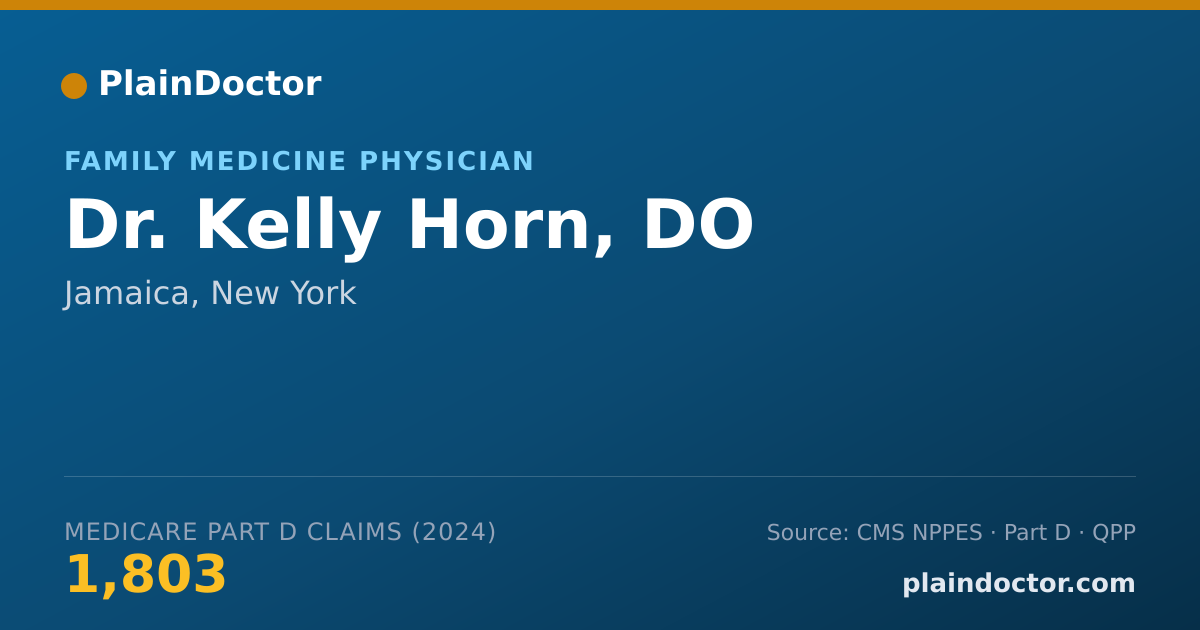 Shareable card for Kelly Horn, DO - Family Medicine Physician, Jamaica, NY