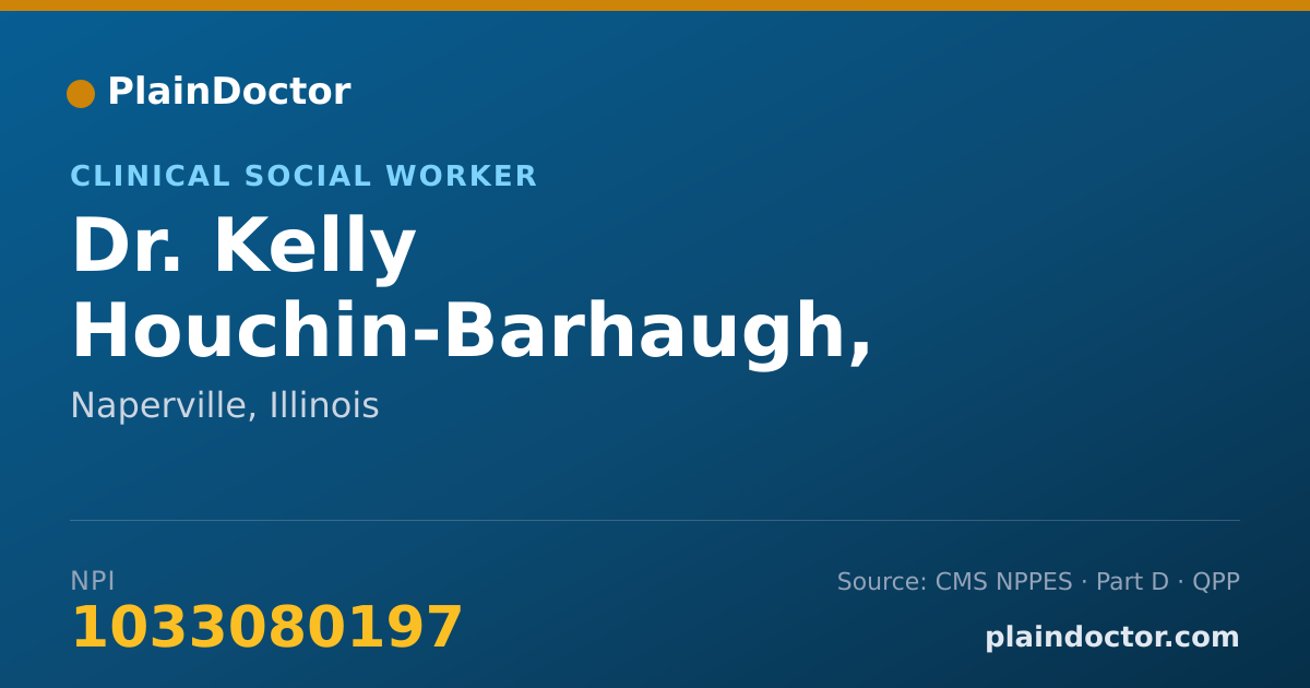 Shareable card for Kelly Houchin-Barhaugh, LCSW, CADC - Clinical Social Worker, Naperville, IL