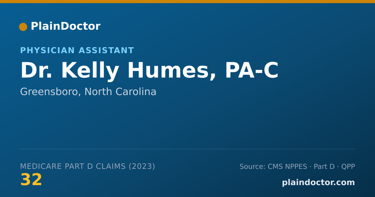 Shareable card for Kelly Humes, PA-C - Physician Assistant, Greensboro, NC