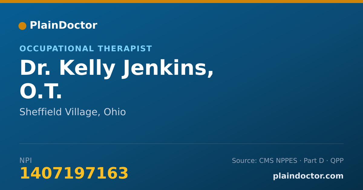 Shareable card for Kelly Jenkins, O.T. - Occupational Therapist, Sheffield Village, OH