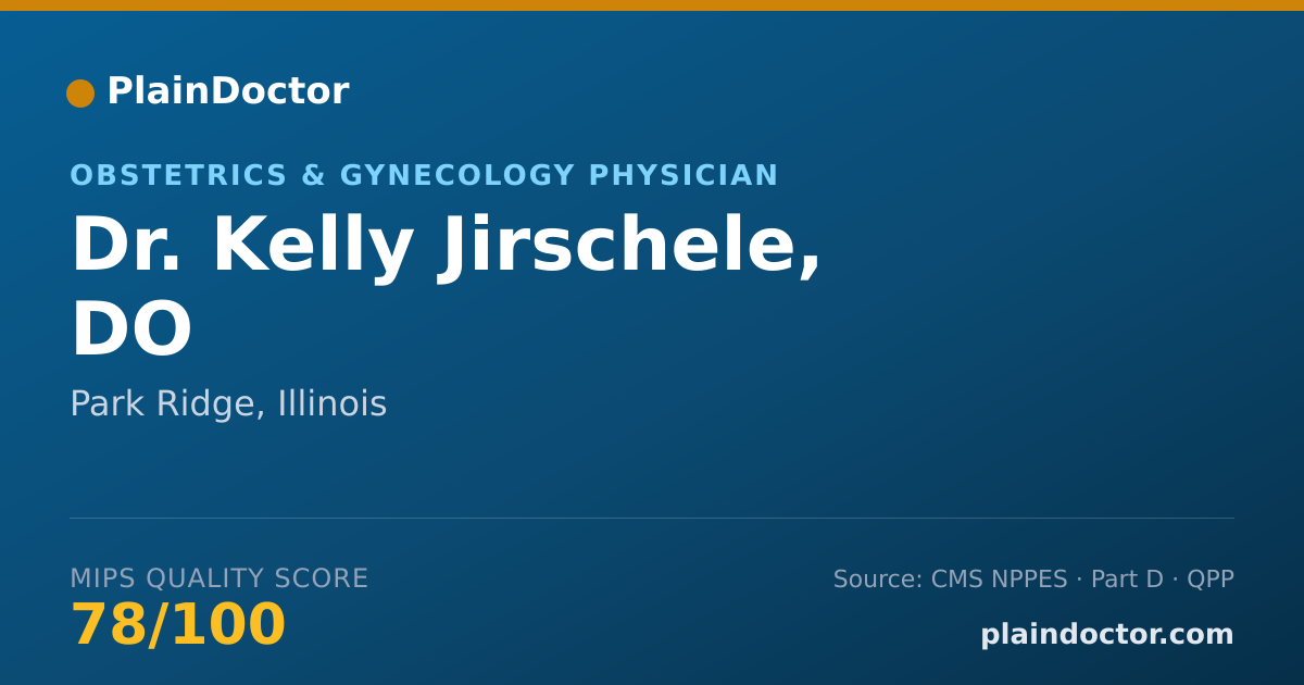 Shareable card for Kelly Jirschele, DO - Obstetrics & Gynecology Physician, Park Ridge, IL