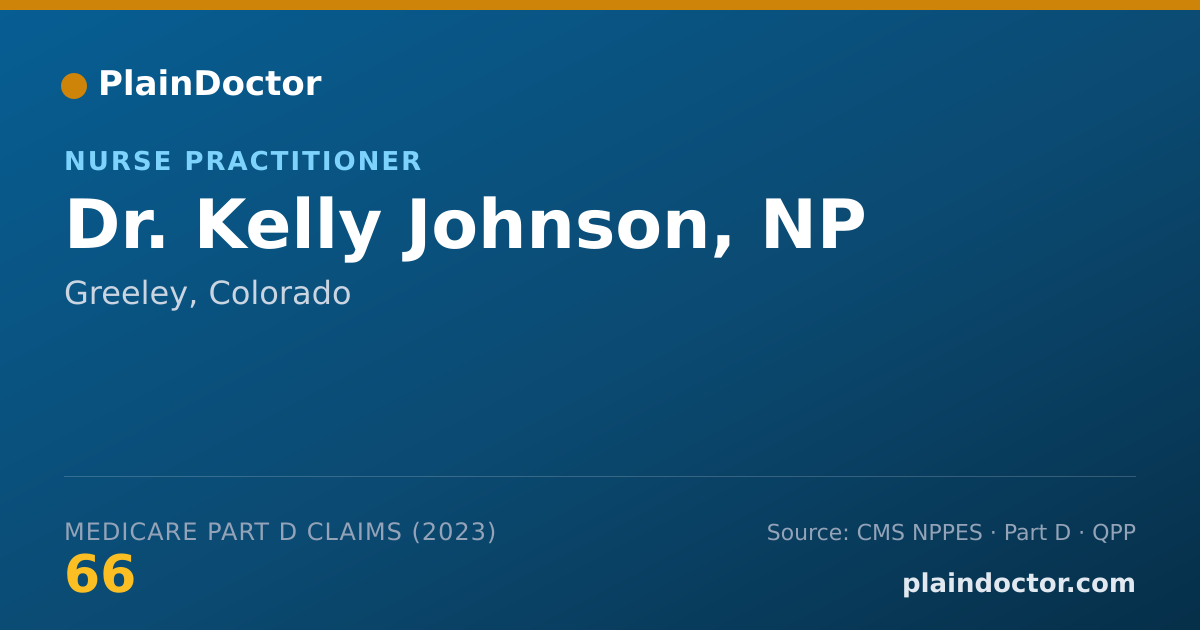 Shareable card for Kelly Johnson, NP - Nurse Practitioner, Greeley, CO