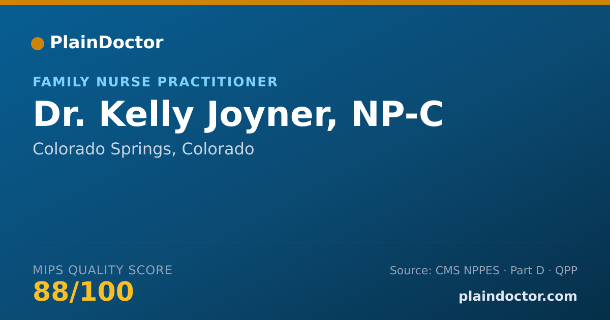Shareable card for Kelly Joyner, NP-C - Family Nurse Practitioner, Colorado Springs, CO