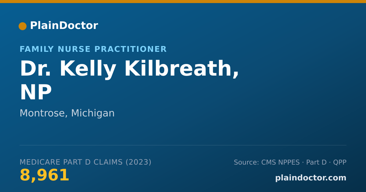 Shareable card for Kelly Kilbreath, NP - Family Nurse Practitioner, Montrose, MI