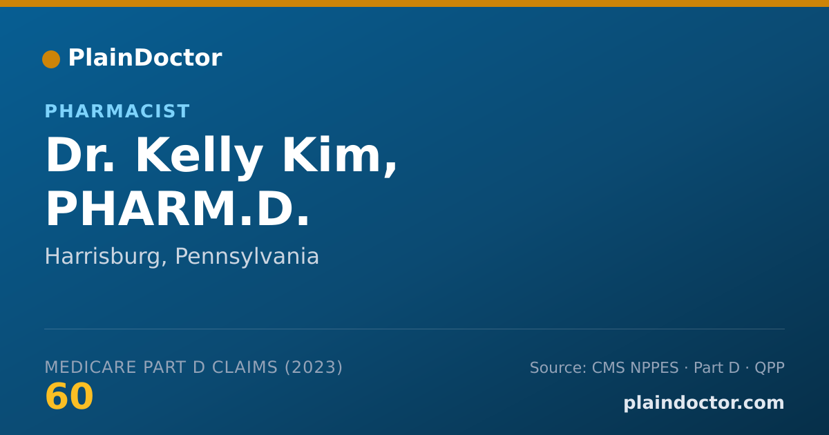Shareable card for Kelly Kim, PHARM.D. - Pharmacist, Harrisburg, PA