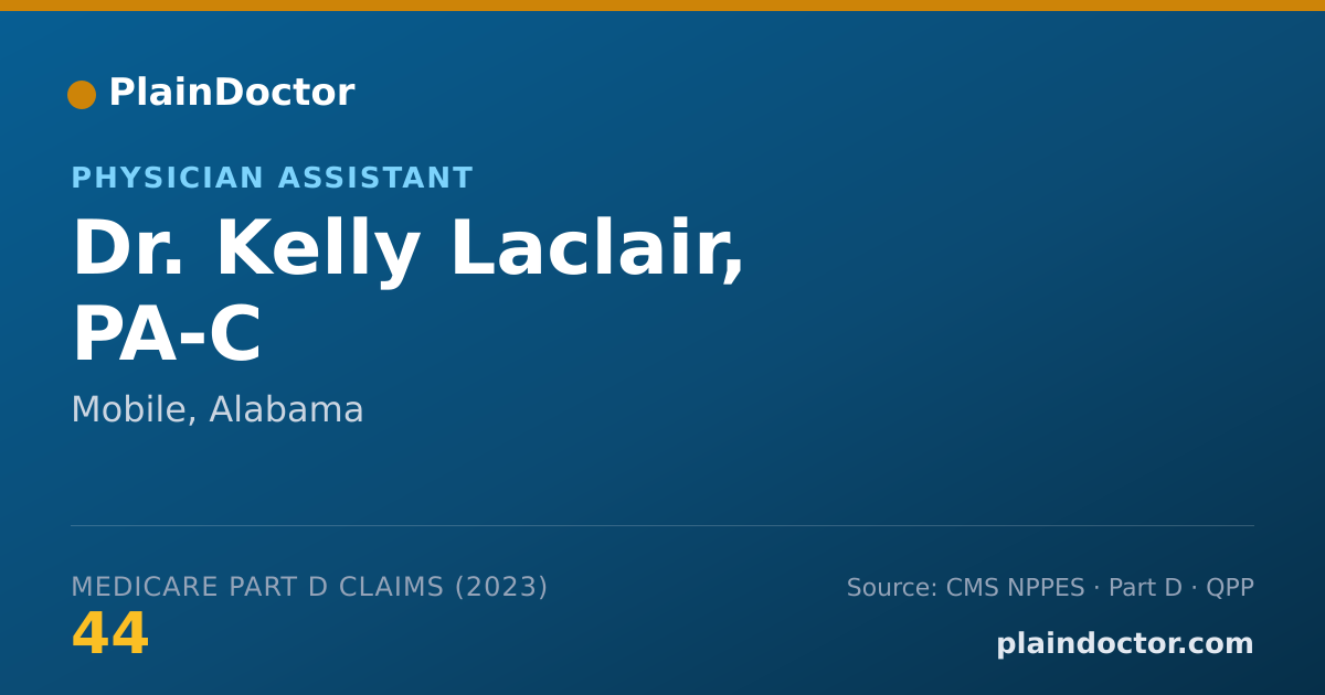 Shareable card for Kelly Laclair, PA-C - Physician Assistant, Mobile, AL