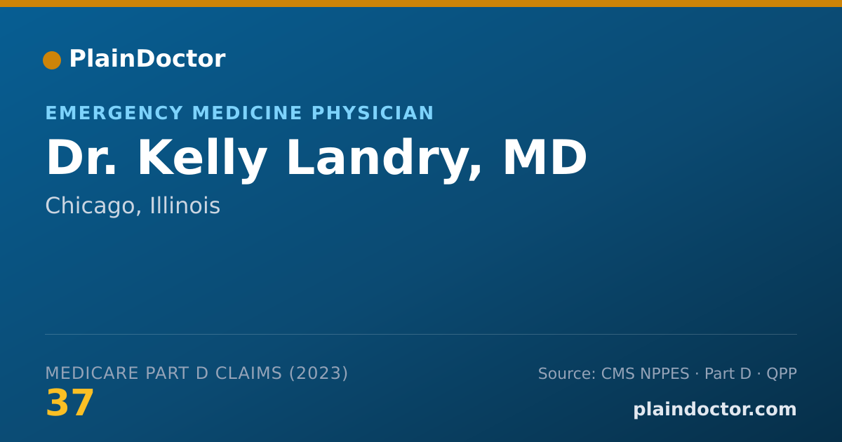 Shareable card for Kelly Landry, MD - Emergency Medicine Physician, Chicago, IL