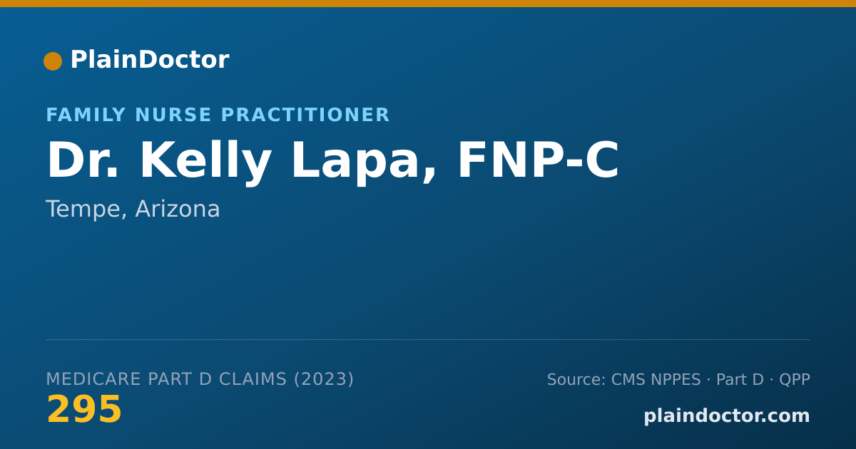 Shareable card for Kelly Lapa, FNP-C - Family Nurse Practitioner, Tempe, AZ