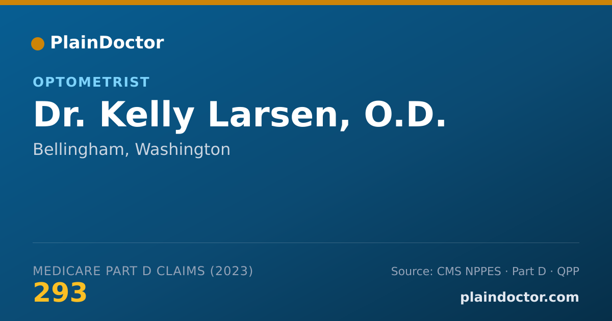 Shareable card for Kelly Larsen, O.D. - Optometrist, Bellingham, WA