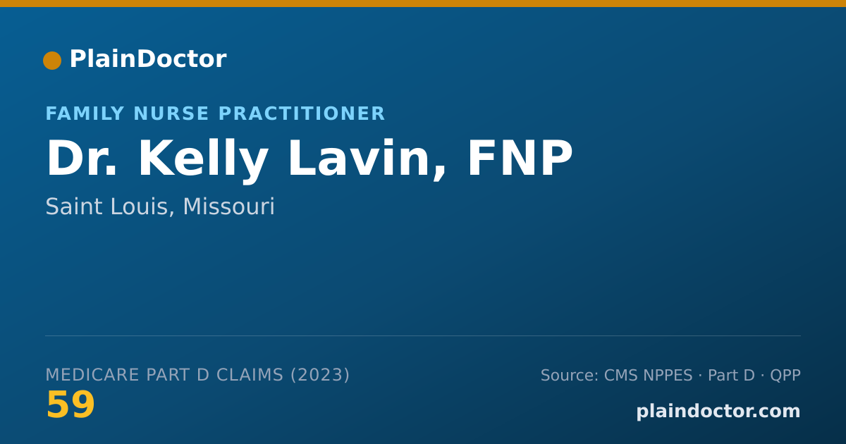 Shareable card for Kelly Lavin, FNP - Family Nurse Practitioner, Saint Louis, MO