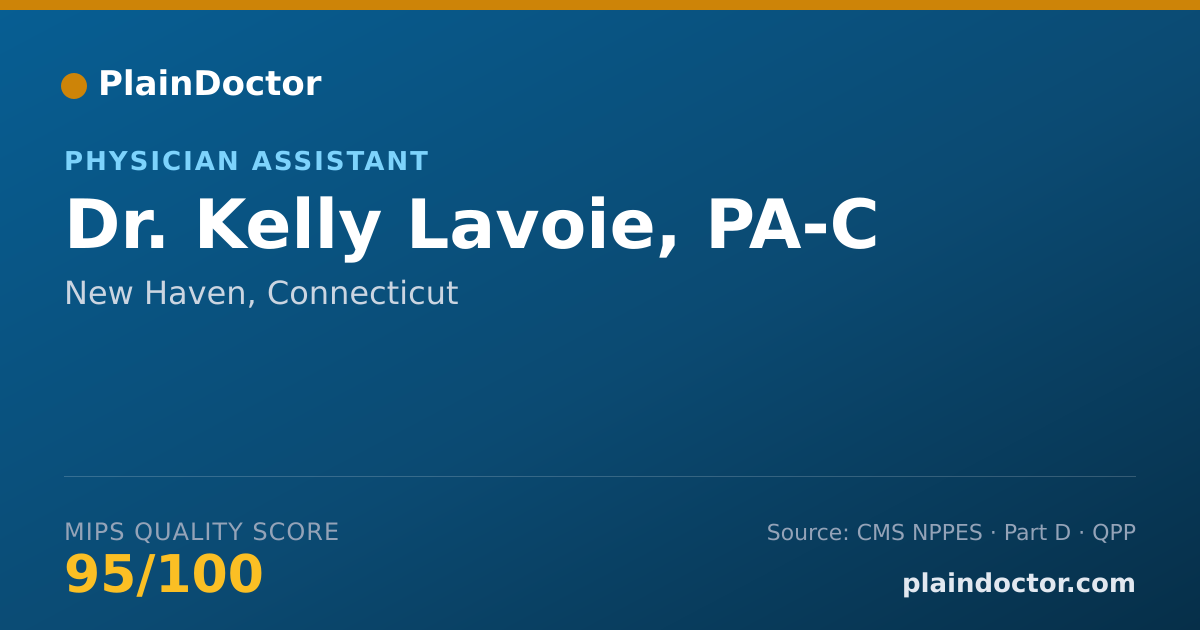 Shareable card for Kelly Lavoie, PA-C - Physician Assistant, New Haven, CT