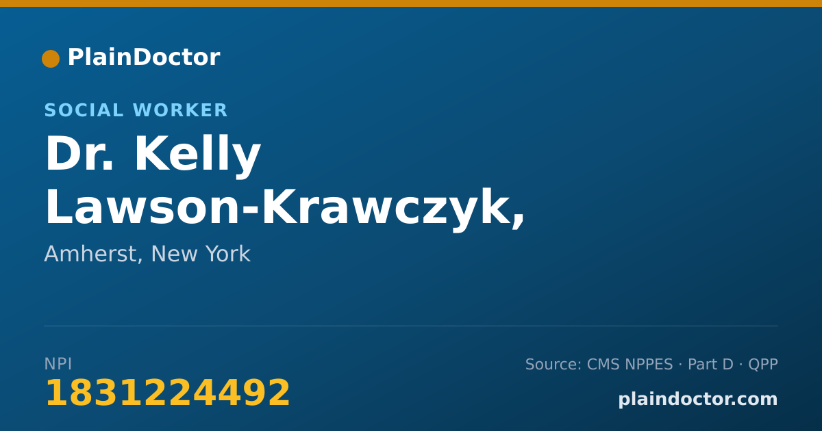 Shareable card for Kelly Lawson-Krawczyk, LCSW-R - Social Worker, Amherst, NY