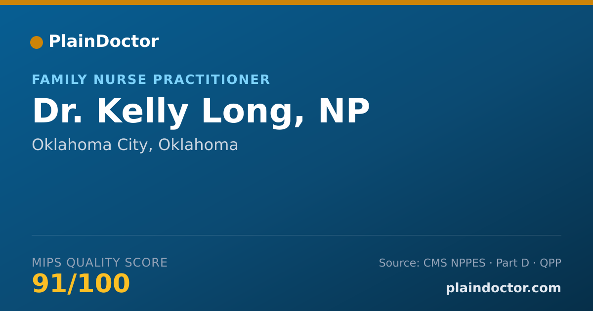 Shareable card for Kelly Long, NP - Family Nurse Practitioner, Oklahoma City, OK