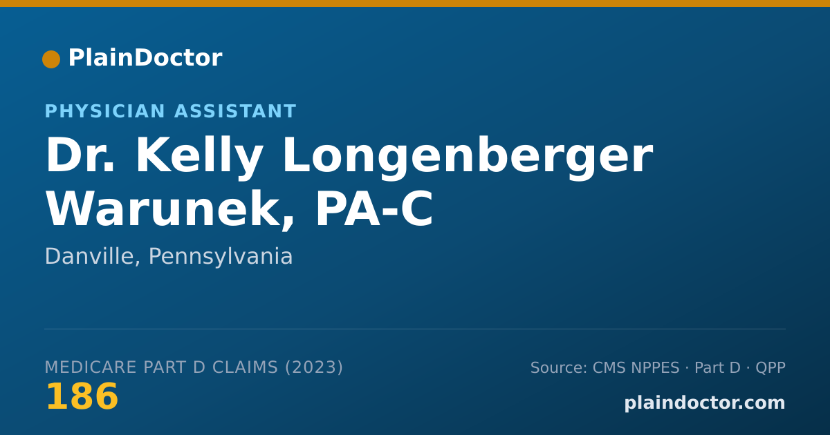 Shareable card for Kelly Longenberger Warunek, PA-C - Physician Assistant, Danville, PA