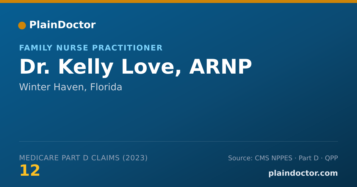 Shareable card for Kelly Love, ARNP - Family Nurse Practitioner, Winter Haven, FL
