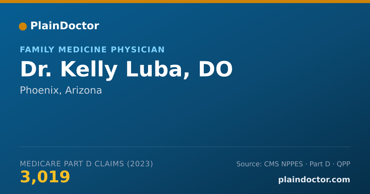 Shareable card for Kelly Luba, DO - Family Medicine Physician, Phoenix, AZ