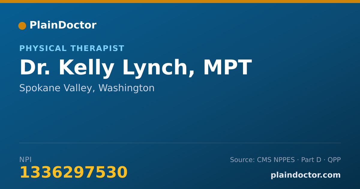 Shareable card for Kelly Lynch, MPT - Physical Therapist, Spokane Valley, WA