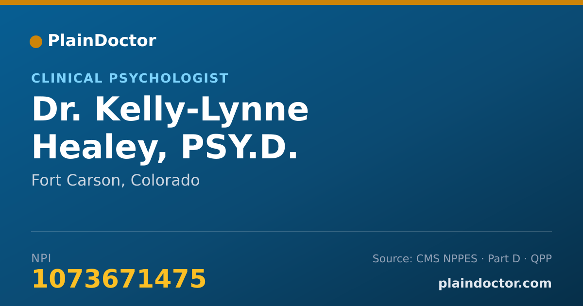 Shareable card for Kelly-Lynne Healey, PSY.D. - Clinical Psychologist, Fort Carson, CO