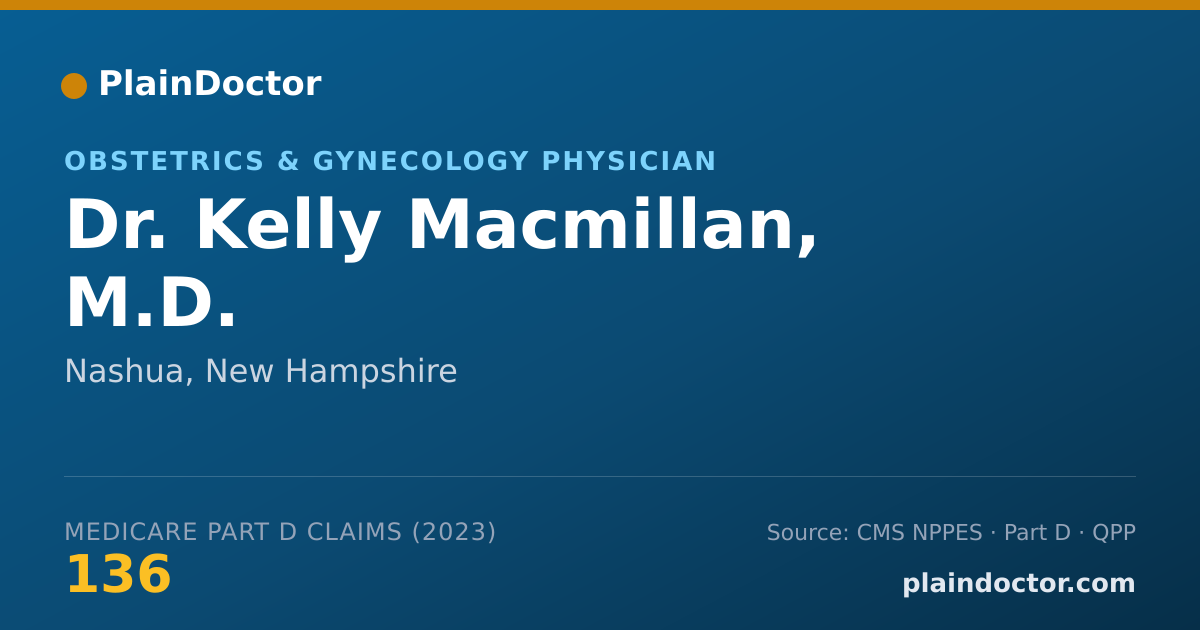 Shareable card for Kelly Macmillan, M.D. - Obstetrics & Gynecology Physician, Nashua, NH