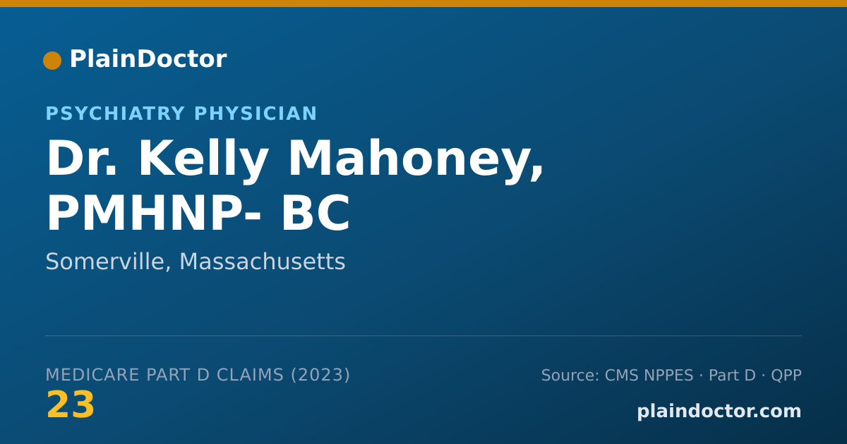Shareable card for Kelly Mahoney, PMHNP- BC - Psychiatry Physician, Somerville, MA